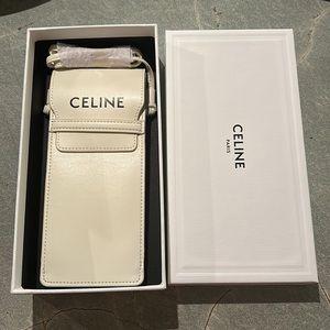 Celine paris White Sunglasses Pouch